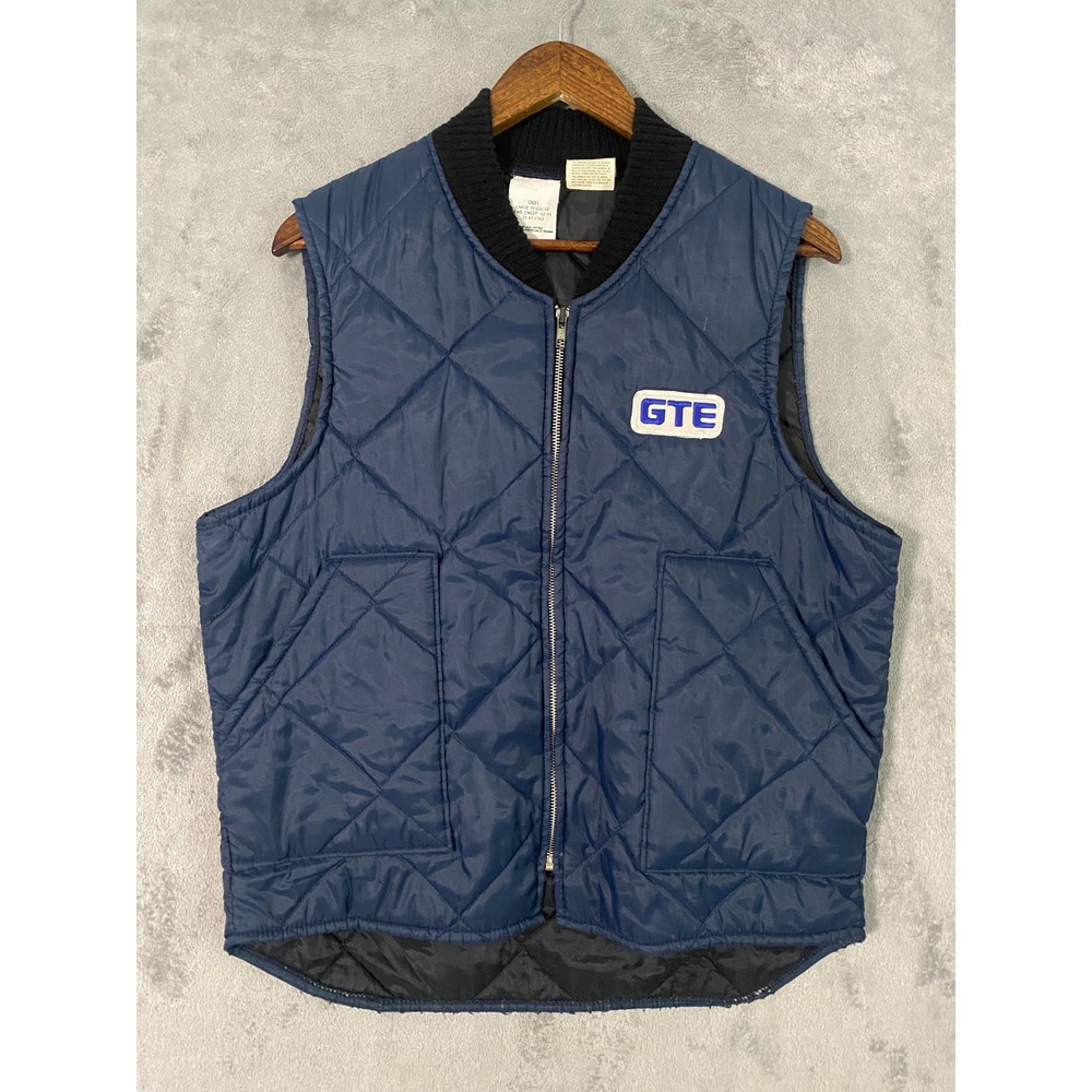 Walls Vest Mens Large Blue GTE Quilted Blizzard-Pruf Insulated Workwear Vintage
